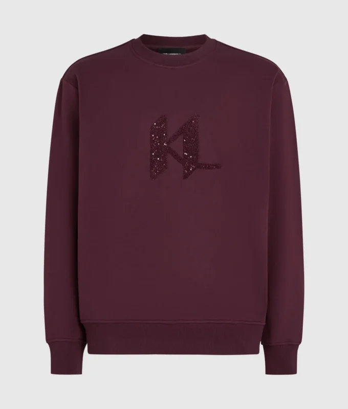Sweatshirt met paillettenmonogram