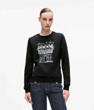 Sweatshirt met Parijs-schets