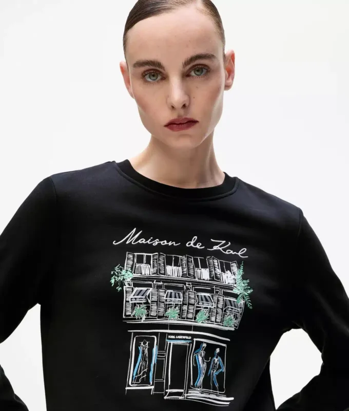 Sweatshirt met Parijs-schets