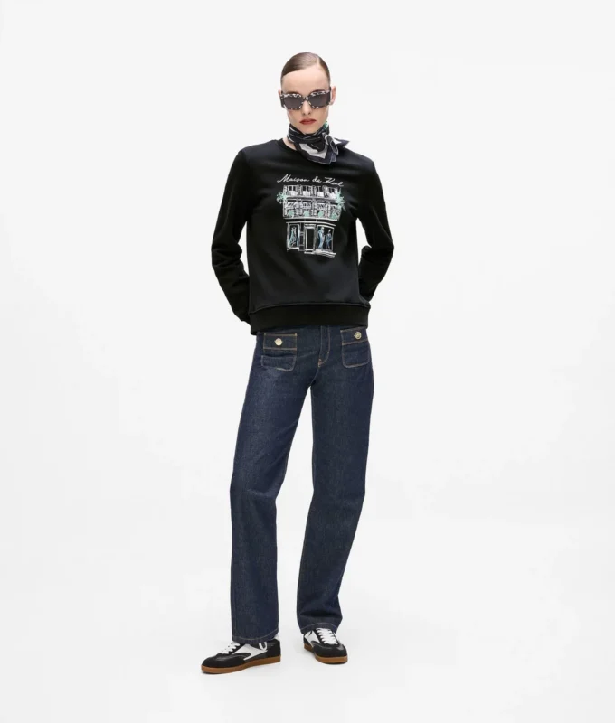 Sweatshirt met Parijs-schets