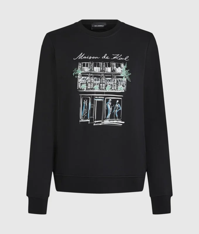 Sweatshirt met Parijs-schets