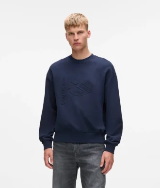 Sweatshirt met reliëfmonogram