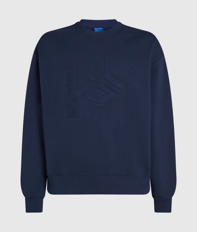 Sweatshirt met reliëfmonogram