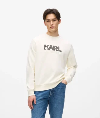 Sweatshirt met ronde hals en logo