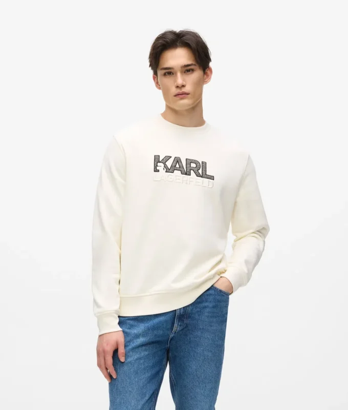 Sweatshirt met ronde hals en logo