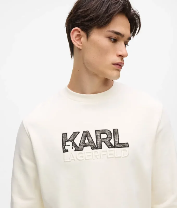 Sweatshirt met ronde hals en logo