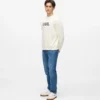 Sweatshirt met ronde hals en logo