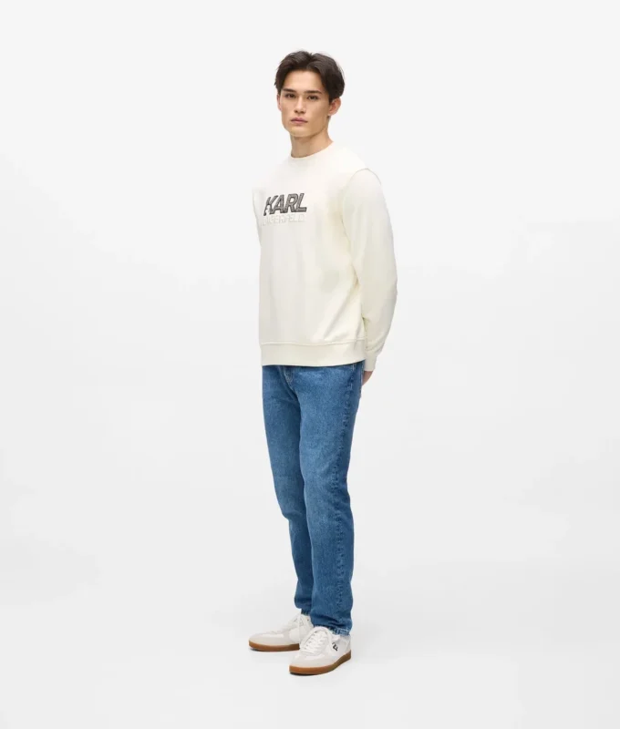 Sweatshirt met ronde hals en logo