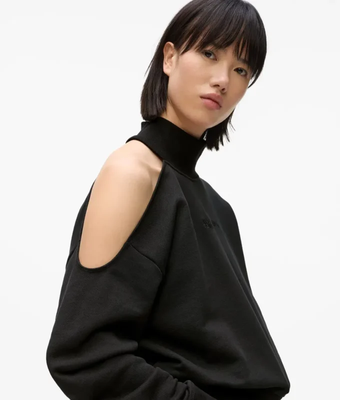 Sweatshirt met uitsnijding