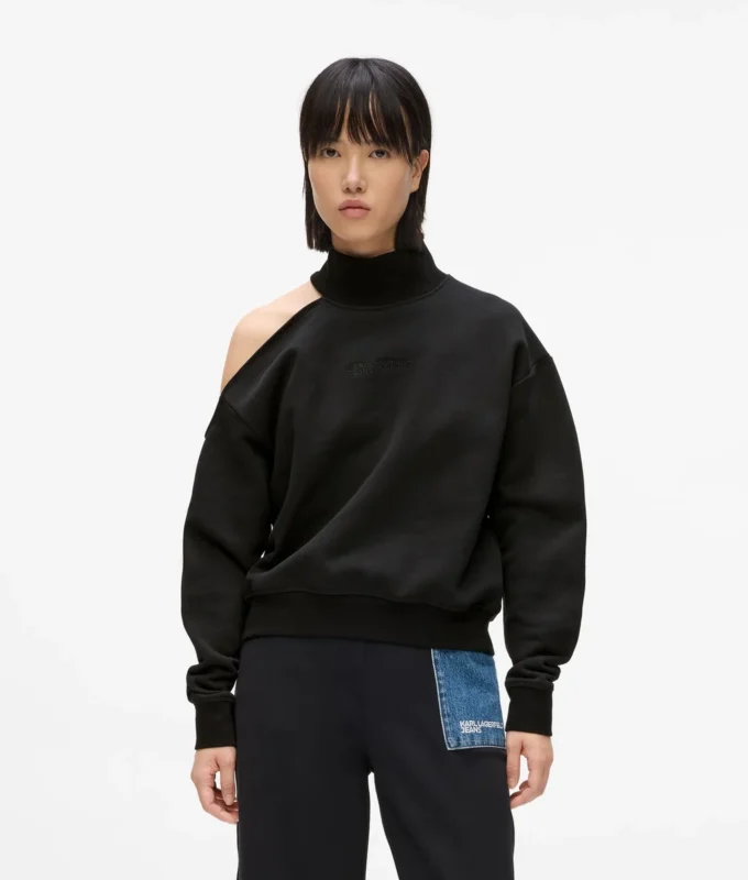 Sweatshirt met uitsnijding