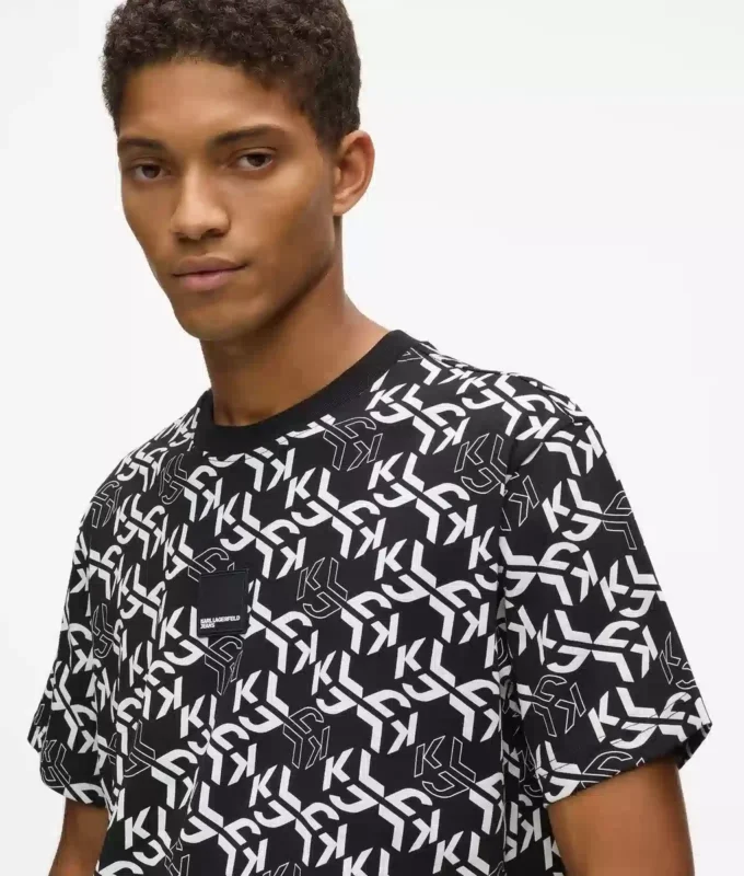 T-shirt met all-over monogram