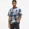 T-shirt met all-over verfeffect