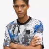 T-shirt met all-over verfeffect