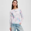T-SHIRT MET BLOEMENPRINT EN MESH