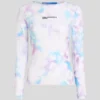 T-SHIRT MET BLOEMENPRINT EN MESH
