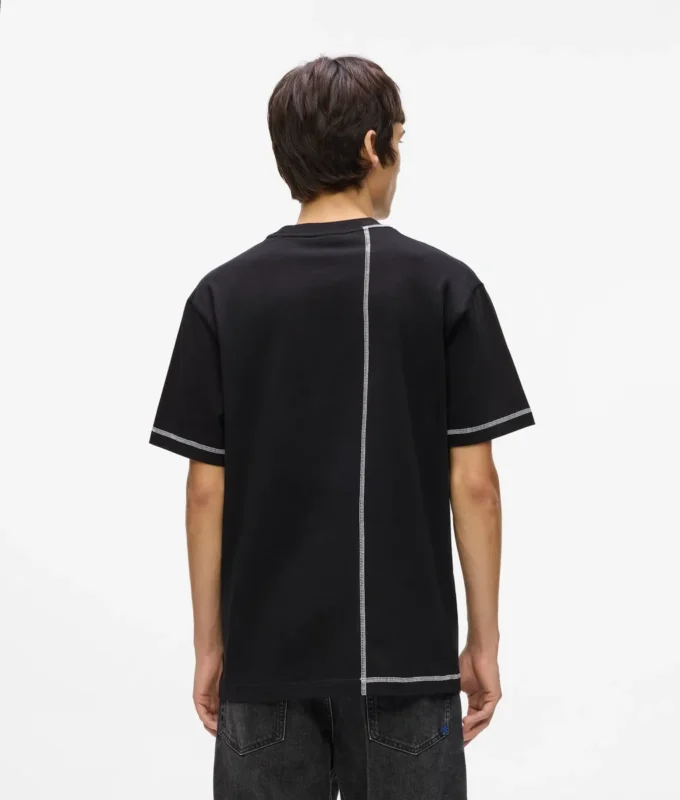 T-shirt met contrasterende stiksels