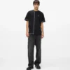 T-shirt met contrasterende stiksels