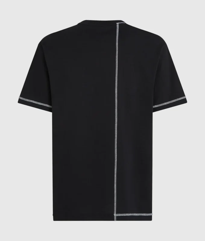 T-shirt met contrasterende stiksels