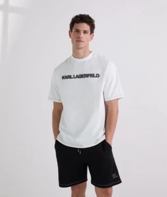 T-SHIRT MET CONTRASTSTIKKING