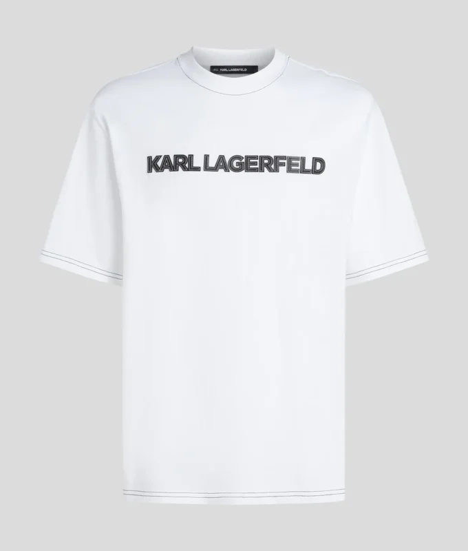 T-SHIRT MET CONTRASTSTIKKING