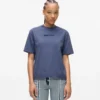 T-shirt met gewassen logo