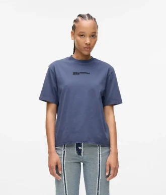 T-shirt met gewassen logo