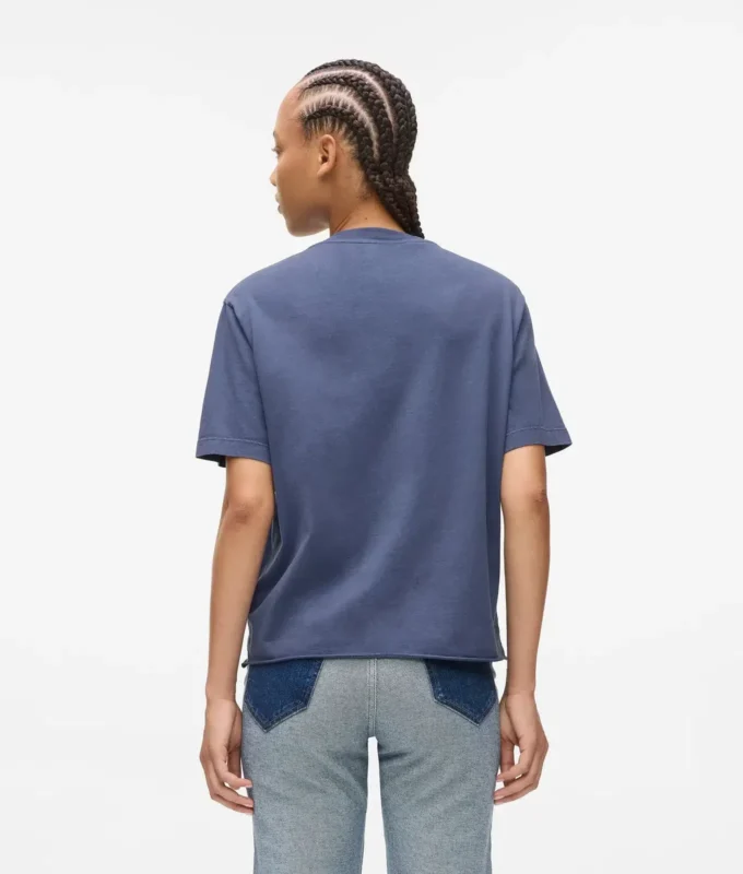 T-shirt met gewassen logo