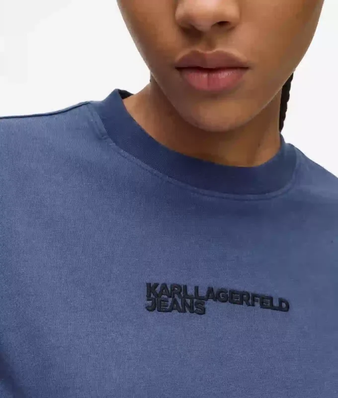 T-shirt met gewassen logo