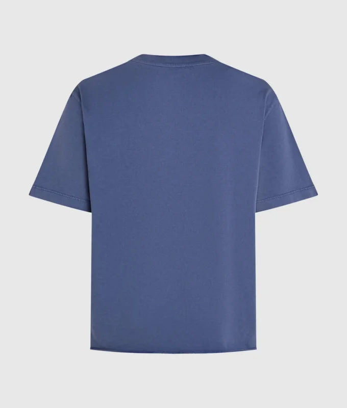 T-shirt met gewassen logo