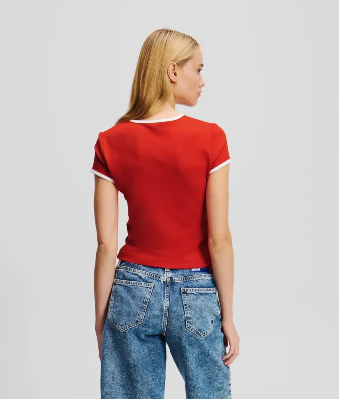 T-SHIRT MET KAPMOUWEN