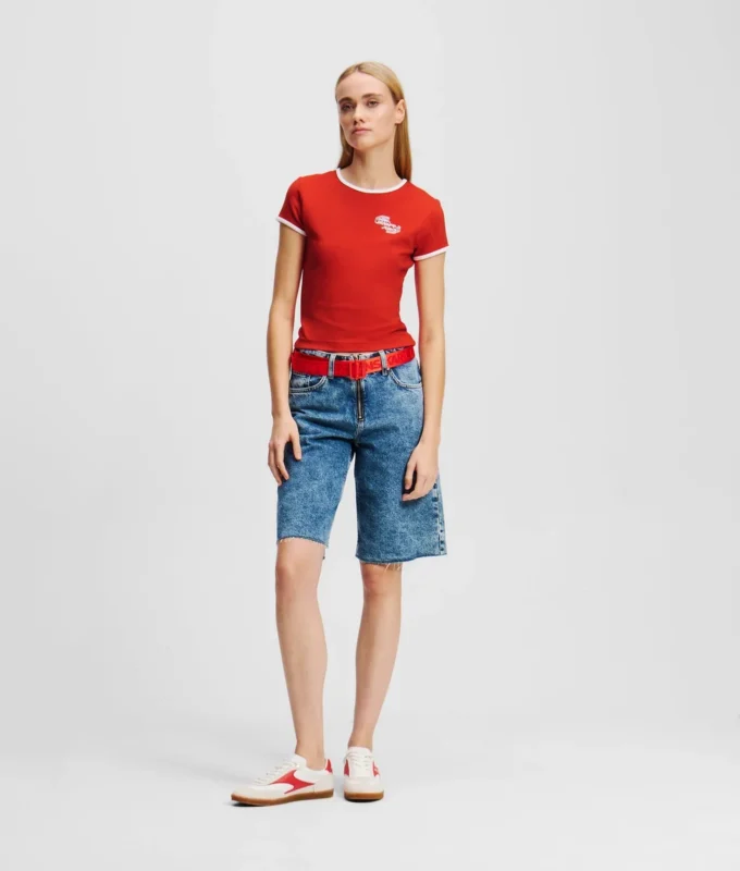 T-SHIRT MET KAPMOUWEN
