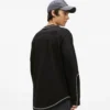 T-shirt met lange mouwen en contrasterende stiksels