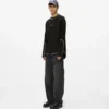 T-shirt met lange mouwen en contrasterende stiksels