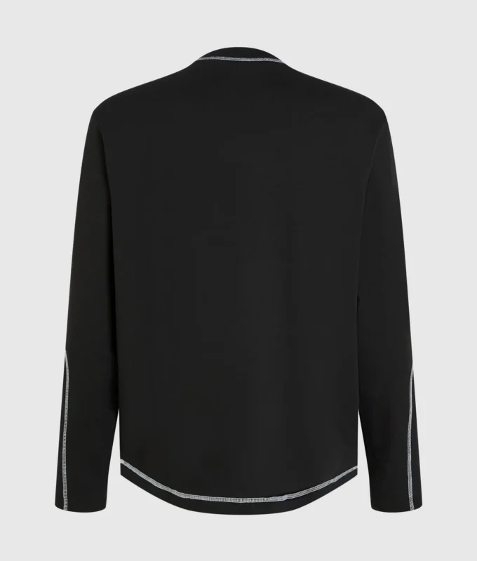 T-shirt met lange mouwen en contrasterende stiksels