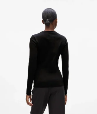 T-shirt met lange mouwen en knoopdetails