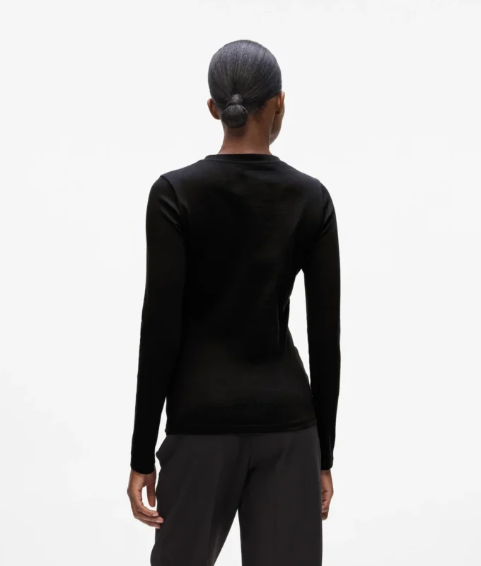 T-shirt met lange mouwen en knoopdetails