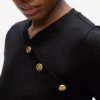 T-shirt met lange mouwen en knoopdetails
