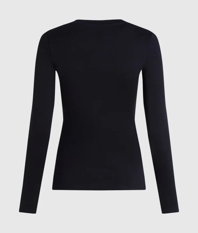 T-shirt met lange mouwen en knoopdetails