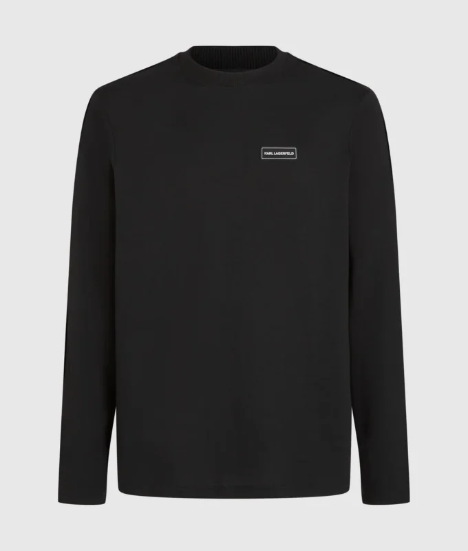 T-shirt met lange mouwen en logopatch