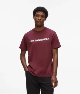 T-shirt met metallic logo