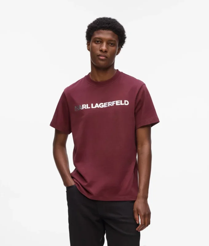 T-shirt met metallic logo