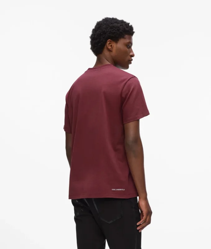 T-shirt met metallic logo