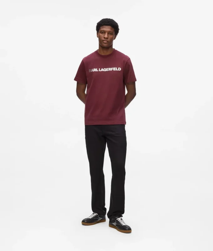 T-shirt met metallic logo