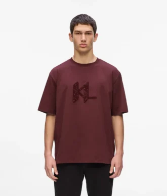 T-shirt met monogram van pailletten