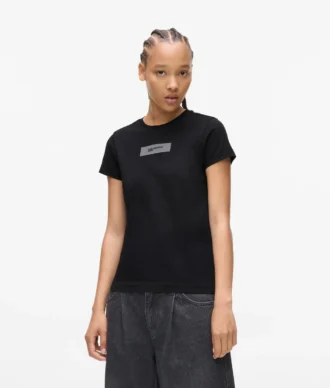 T-shirt met reflecterend logo