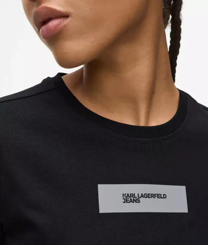 T-shirt met reflecterend logo