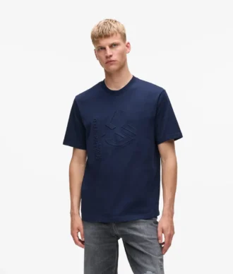 T-shirt met reliëfmonogram