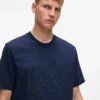 T-shirt met reliëfmonogram