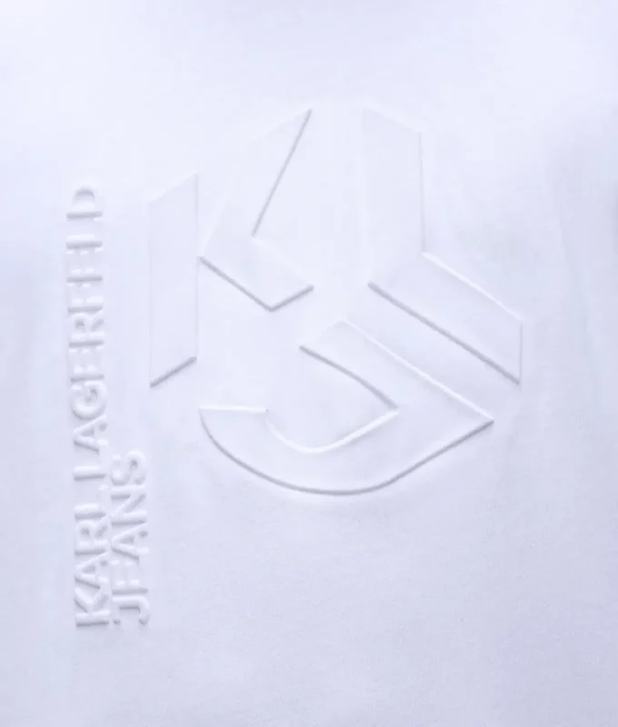 T-shirt met reliëfmonogram