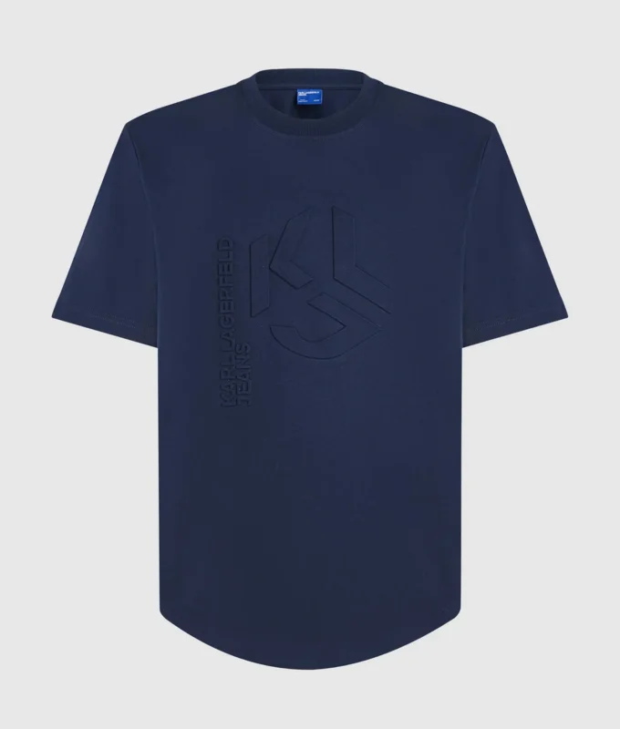 T-shirt met reliëfmonogram